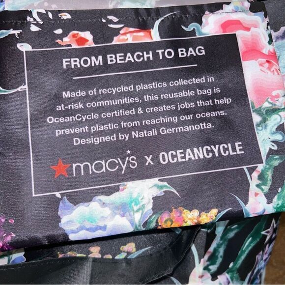 New, Macy’s x Oceancycle Beach to Bag Floral Tote Bag - Picture 2 of 4